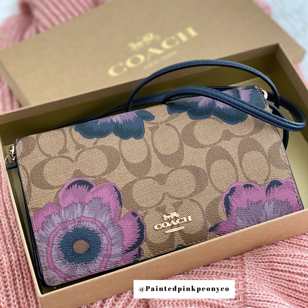🆕 COACH | Purple Floral Purse BOXED